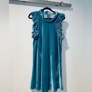 TCEC - polyester Spandex Sleeveless Dress with fun ruffle details